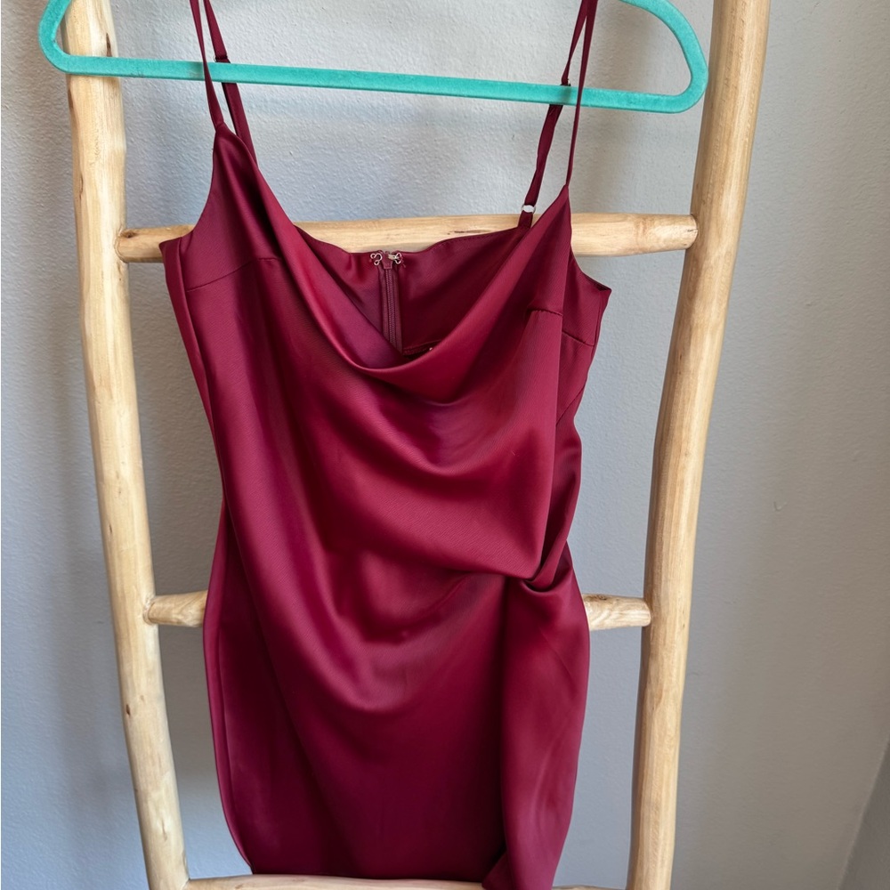 Glam Burgundy Mini Dress